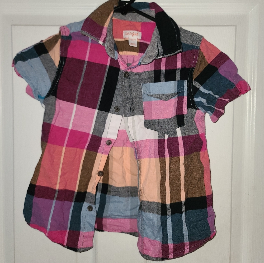 Cat and jack multicolor button up